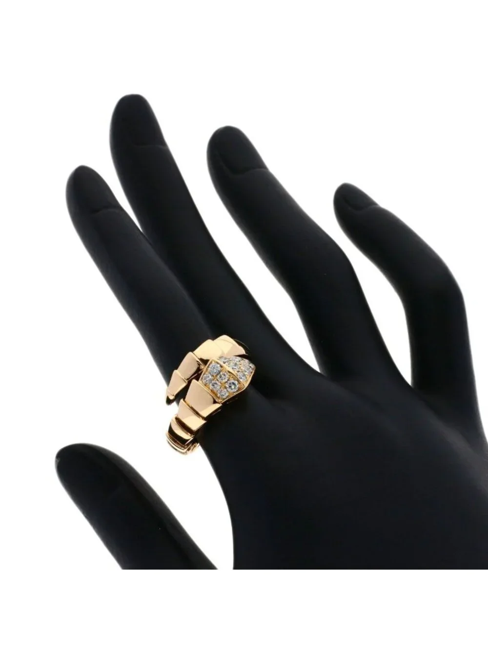 Bvlgari Serpenti Viper Diamond M Ring 18K Pink Gold
